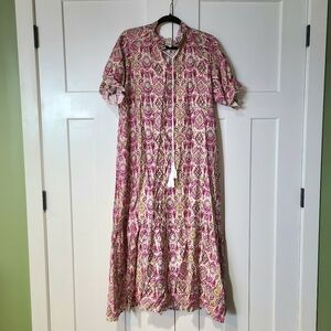 New Ethnic Print Rayon Maxi Dress